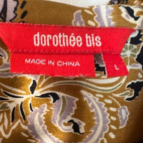Dorothée Bis Women’s Paisley Print Ruffle Blouse Size L - Picture 11 of 12